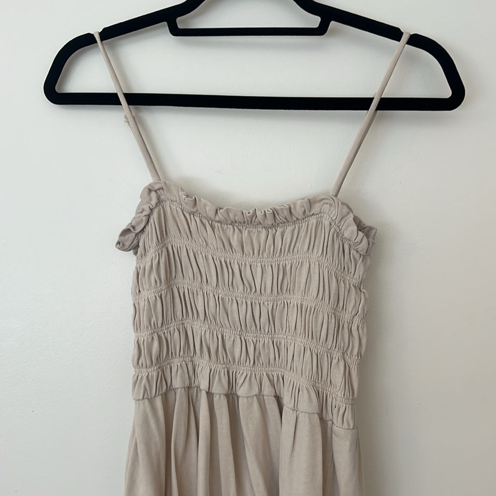 H&M Cream Maxi Dress with Ruched Bodice - Picture 2 of 4